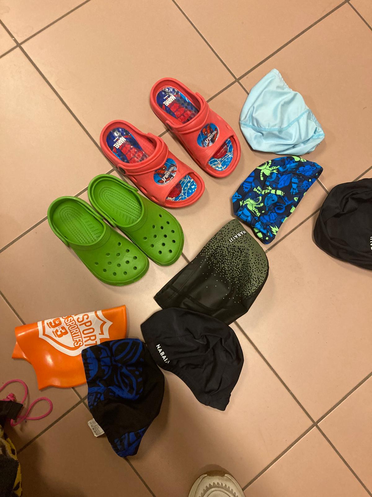 Swimming items from the Eureka room